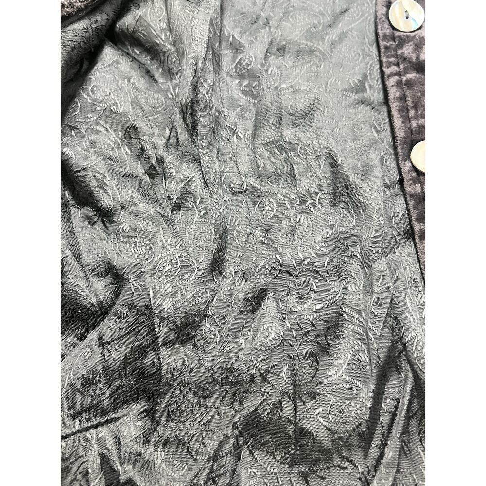 YakMagik Velvet Sequin Patchwork Jacket Women Large Nepal Button Front Boho Art - Picture 5 of 8